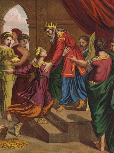La visite de la reine de Saba à Salomon - after Raphael